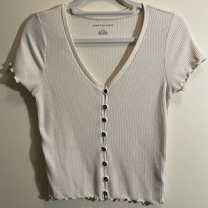 Cropped Button Up Tee